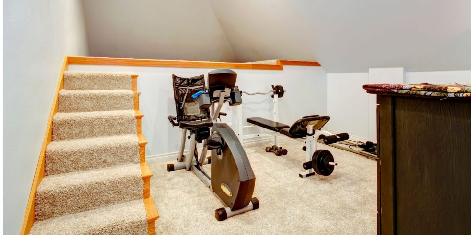 Small home gym area