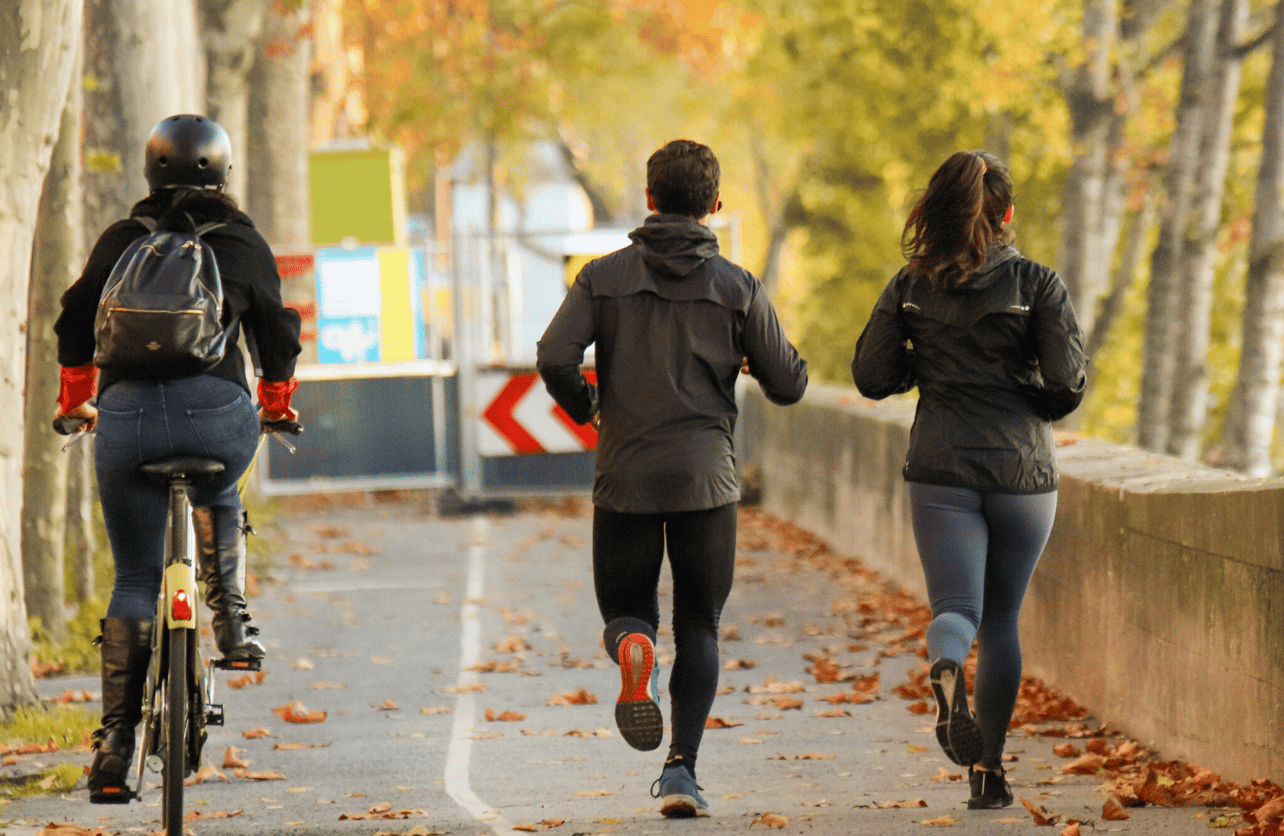 biking vs running